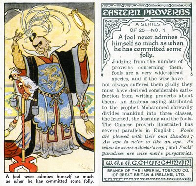 A fool never admires himself so much as when he has committed some folly by René Bull